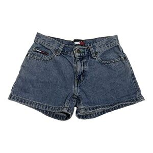 Vintage Denim Tommy Hilfiger Jean Denim Short Shorts with Logos Trend Y2K